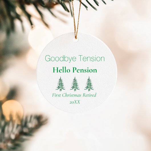 Grüne Pagode Weihnachtsbaumen Ruhestand 1-Foto Keramik Ornament