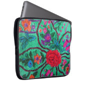 Grüne Paisley-Laptophülse Laptopschutzhülle (Vorne Rechts)