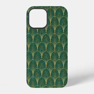 Grüne Palmblatt Art Deco iPhone 12 Hülle