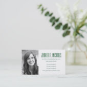 Grüne Palmblätter des Foto-Abschluss-| Telefonnummerkarte (Stehend Vorderseite)