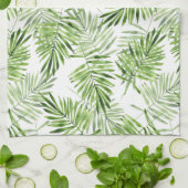 Grüne Palmblätter Geschirrtuch (Gefaltet)