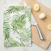 Grüne Palmblätter Geschirrtuch (Viertel Falte)