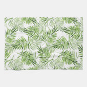Grüne Palmblätter Geschirrtuch (Horizontal)