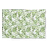 Grüne Palmblätter Kissenbezug (Rückseite-Links)