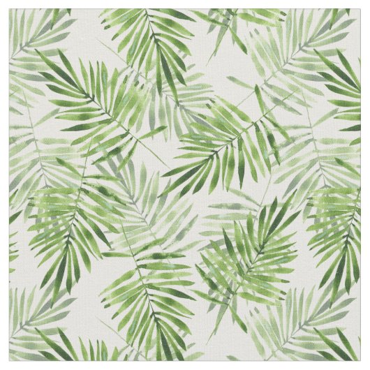 Grüne Palmblätter Stoff (Nahaufnahme)