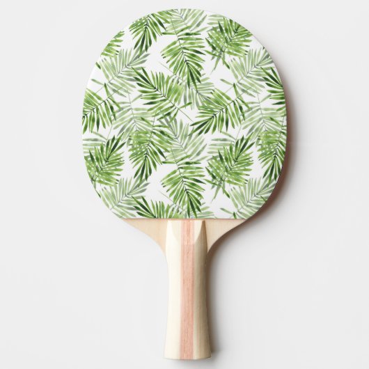 Grüne Palmblätter Tischtennis Schläger (Vorderseite)