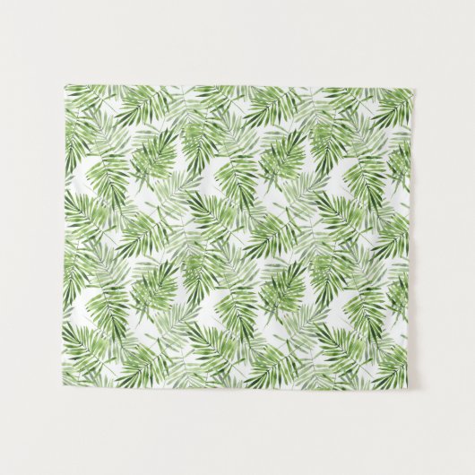 Grüne Palmblätter Wandteppich (Vorderseite (Horizontal))