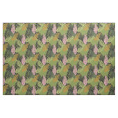 Grüne Palme Blätter mit Senf und Rosa Highlights Stoff (Fat Quarter (45,7 x 55,9 cm))