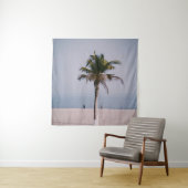 Grüne Palme direkt am Meer Wandteppich (Beispiel)
