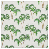 Grüne Palmen auf Weiß Stoff (Muster)
