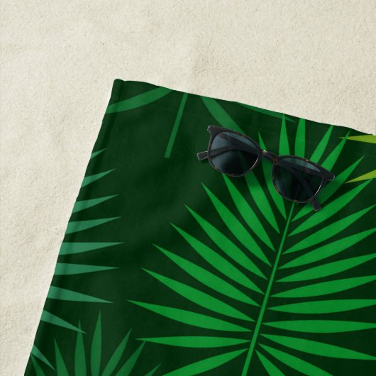 Grüne Palmen Blätter Botanische Muster Handtuch (Beispiel)