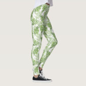 Grüne Palmen Blätter. Farbmuster Leggings (Rechts)