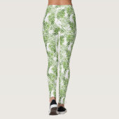 Grüne Palmen Blätter. Farbmuster Leggings (Rückseite)