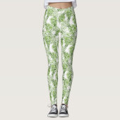 Grüne Palmen Blätter. Farbmuster Leggings (Vorderseite)