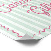 Grüne Palmen Federn Pastellstrandkarten & Geschenk Poster (Ecke)