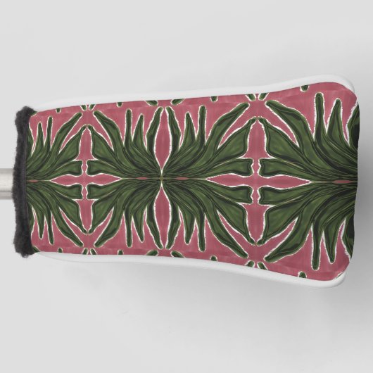 Grüne Palmen Golf Headcover (Vorderseite)