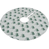 Grüne Palmen Polyester Weihnachtsbaumdecke (Schrägansicht)