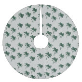 Grüne Palmen Polyester Weihnachtsbaumdecke (Vorderseite)