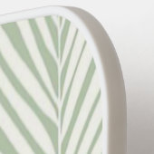 Grüne Palmen und Monogramm benutzerdefinierbar Pickleball Schläger (Linke Seite)