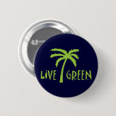 Grüne Palmenbaumumwelt Button (Vorne & Hinten)