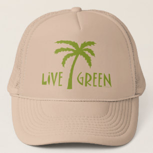 Grüne Palmenbaumumwelt Truckerkappe