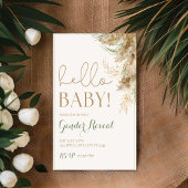 Grüne Pampas Gender Reveal Einladung