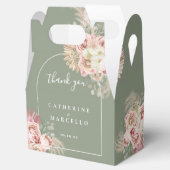 Grüne Pampas-Grasblumenhochzeit Geschenkschachtel (Geöffnet)