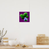 Grüne Pansy Print Poster (Küche)