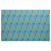 grüne Papageien auf blau Stoff (Fat Quarter (45,7 x 55,9 cm))