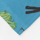 grüne Papageien auf blauem Fleecedecke (Ecke)