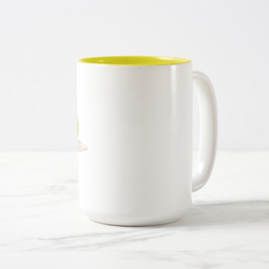 Grüne Papageien Lovebirds Tasse (VorderseiteRechts)