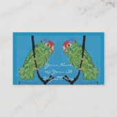 Grüne Papageien Visitenkarte (Vorderseite)