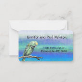 Grüne Papagekarten Mitteilungskarte (Vorderseite)