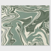 Grüne Papiertücher aus abstraktem Marmor Geschenkpapier (Flach)