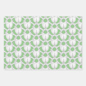 Grüne Papiertücher für Skull- und Wirbelknochen Geschenkpapier Set (Vorderseite 3)