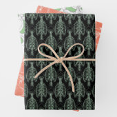 Grüne Papiertücher für Skull- und Wirbelknochen Geschenkpapier Set (Beispiel)