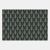 Grüne Papiertücher für Skull- und Wirbelknochen Geschenkpapier Set (Vorderseite)