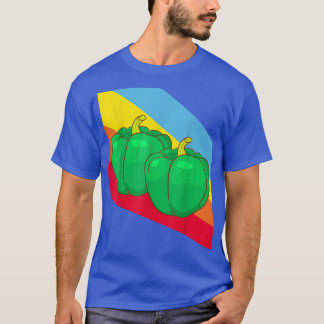 Grüne Paprika Gemüse Vegan Vegetarier t T-Shirt