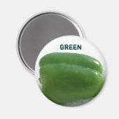 Grüne Paprika Magnet (Vorderseite/Rückseite)