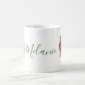 Grüne Paprika-Paprikaschoten personalisiert Kaffeetasse (Mittel)