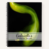 Grüne Paprika vegetarische Recia Notizblock (Vorderseite)