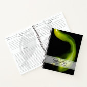 Grüne Paprika vegetarische Recia Notizblock (Innenseite)