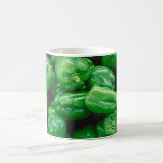 Grüne Paprikaschoten Kaffeetasse (Mittel)