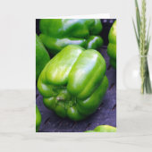 Grüne Paprikaschoten Karte (Vorderseite)