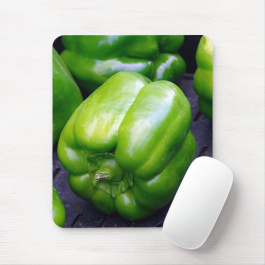 Grüne Paprikaschoten Mousepad (Mit Mouse)