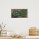 Grüne Paprikaschoten Poster (Küche)