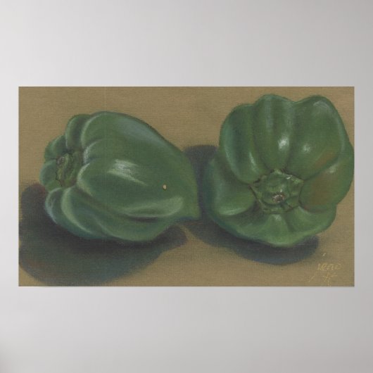 Grüne Paprikaschoten Poster (Vorne)