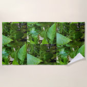 Grüne Paprikaschoten Strandtuch (Vorderseite)