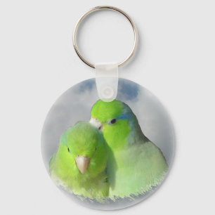 Grüne parrotlet Paare Schlüsselanhänger