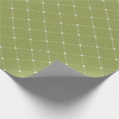 Grüne Pastel Delicate Spitzen Weißgitter Elegant Geschenkpapier (Ecke)